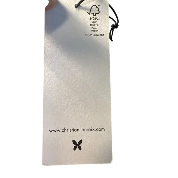 Christian Lacroix Navy & White Halter Neck Dress Back Tie Detail Size S NWT - Picture 6 of 8